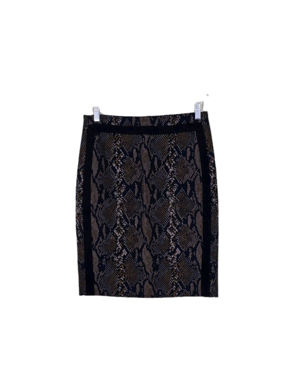 DVF Marta Python Print Pencil Skirt US 8 Jacquard Framed Snakeskin Office Career